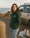 CTC approved model | CTC-003 | Matthew 5:3-10 Hoodie | color:Forest Green | side:front