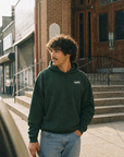 CTC approved model | pixels:44c737c5af96ba622ecdee8d24ba47b0f62e5ddd5a032d42654ff1f7730145f6 | CTC-010 | Break Bread Hoodie | color:Forest Green | side:front