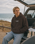 CTC approved model | CTC-085 | Romans 8:31 Hoodie | color:Dark Chocolate | side:front