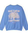 Matthew 5:3 Crew — Carolina Blue, back