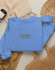Sow Into Me Crew — Carolina Blue, folded 2