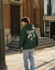 CTC approved model | CTC-011 | Break Bread Hoodie | color:Forest Green | side:back