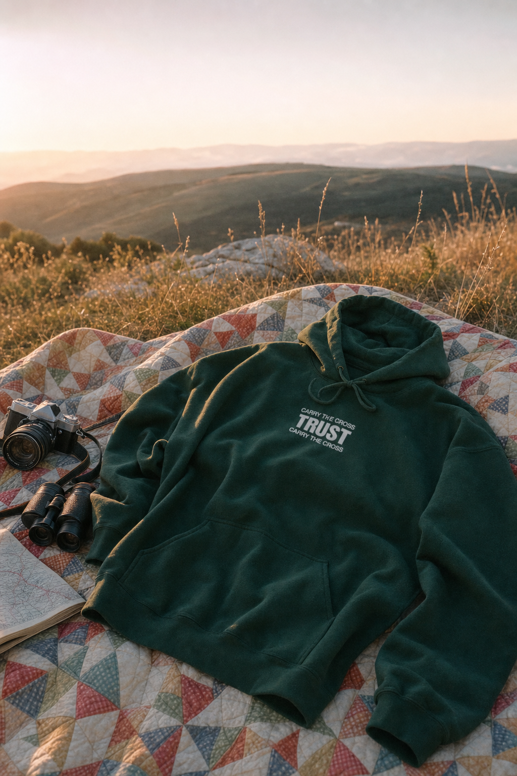 CTC approved model | pixels:06d6479f7cd686d136ad1b86bdfb63e63f286944b037f1fbffc907cfca8343ce | CTC-014 | Trust Hoodie | color:Forest Green | side:front
