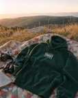 Trust Hoodie in Forest Green, front view | CarryTheCross
