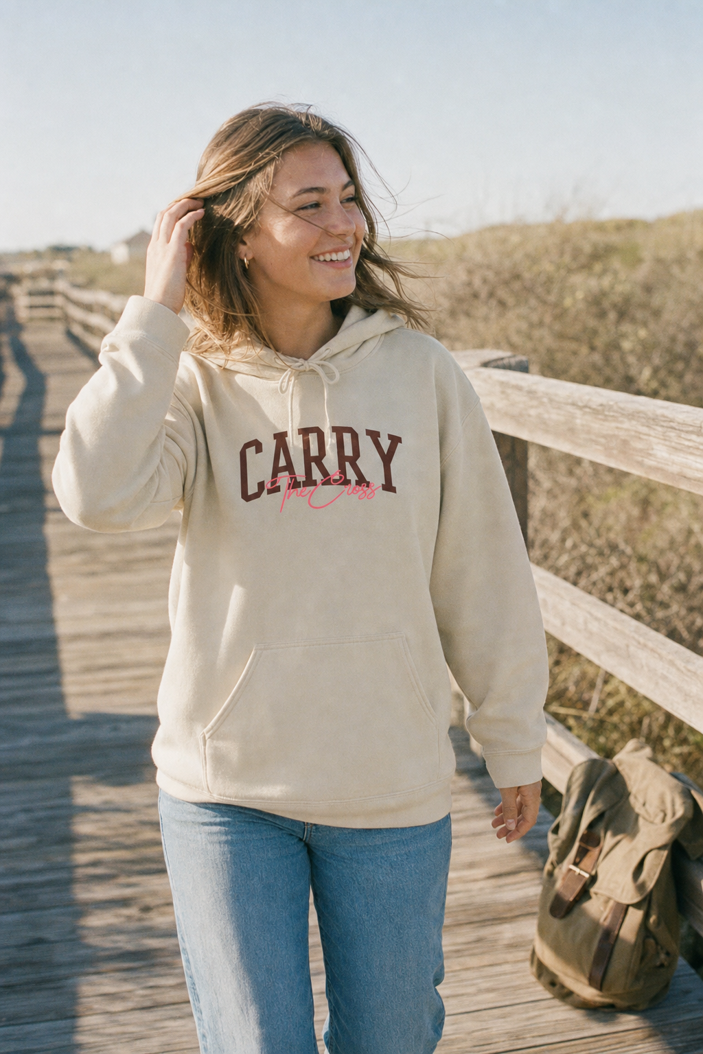 CTC approved model | pixels:0d2bad7788cfaff686ea723634a4c7100baa53763c4b2572a6a6dcfc63af07c1 | CTC-018 | Wonderful You Hoodie | color:Sand | side:front