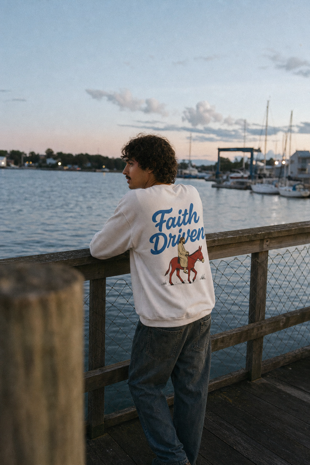 CTC approved model | pixels:813371221a8e00f19afbdf56533b9c4e4190d06a556e3339d0ef7748017f3cb1 | CTC-031 | Faith Driven Crew | color:White | side:back