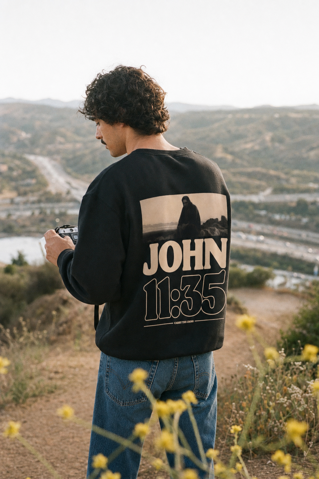 CTC approved model | pixels:eef9d81f9aaa5a845c557947af05457ff34e6cb760c12e838be6eee5c2d6ee35 | CTC-047 | Jesus Wept Crew | color:Black | side:back