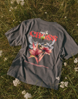 Matthew 6:25 Tee in Pepper, back view | CarryTheCross