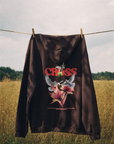 Matthew 6:25 Hoodie in Dark Chocolate, back view | CarryTheCross