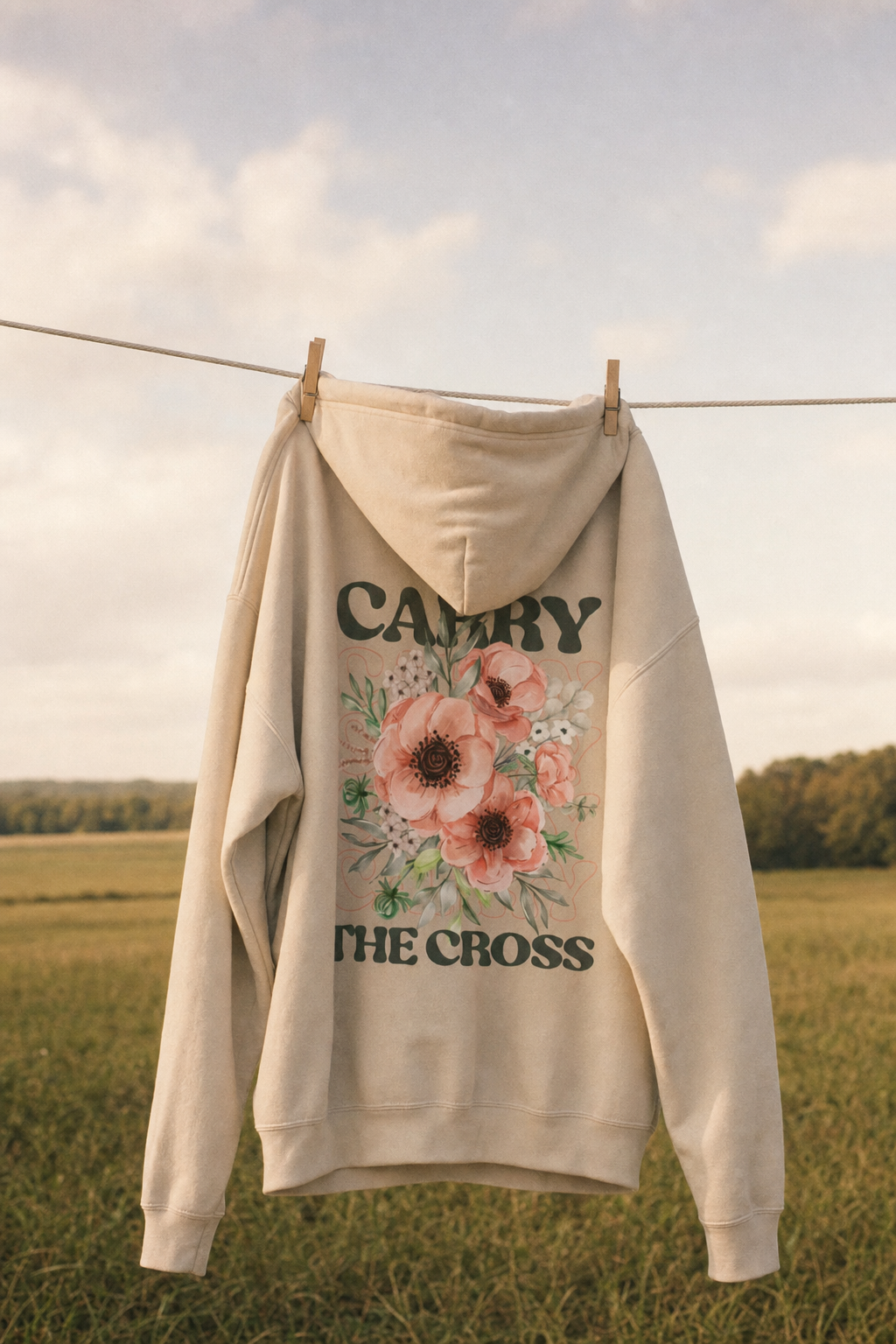 CTC approved model | pixels:84bd52c8dc87d1b24feaafdf746c384fb17f161eaa38ef1f926b74e9dea2d838 | CTC-068 | Sow Into Me Hoodie | color:Sand | side:back