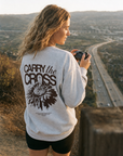 Matthew 10:34 Crew in Ash, back view | CarryTheCross