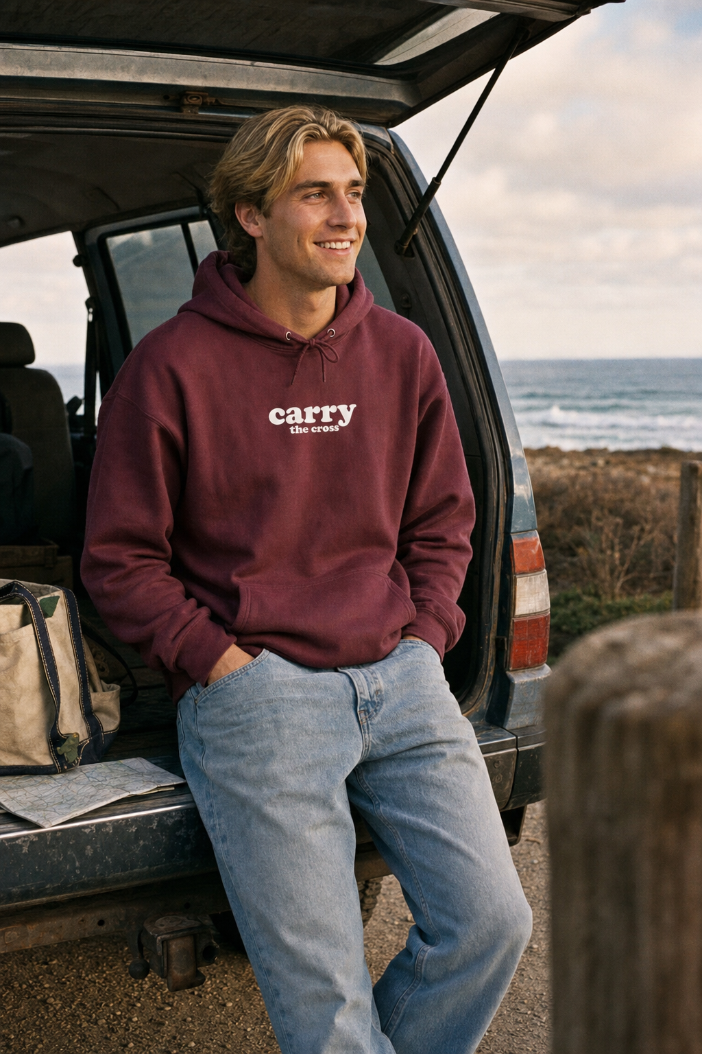 CTC approved model | pixels:54ce440d51396a082d7a66c3717751f17d42aaed6fd50ca04e9469f9bb2a824f | CTC-089 | Love Above All Hoodie | color:Maroon | side:front