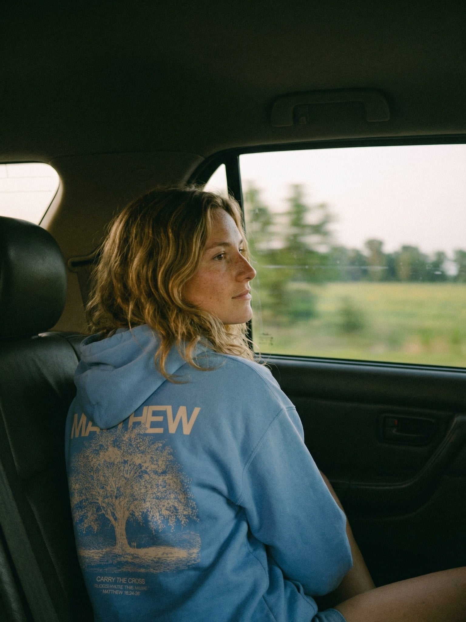 Matthew 17:20 hoodie — car backseat