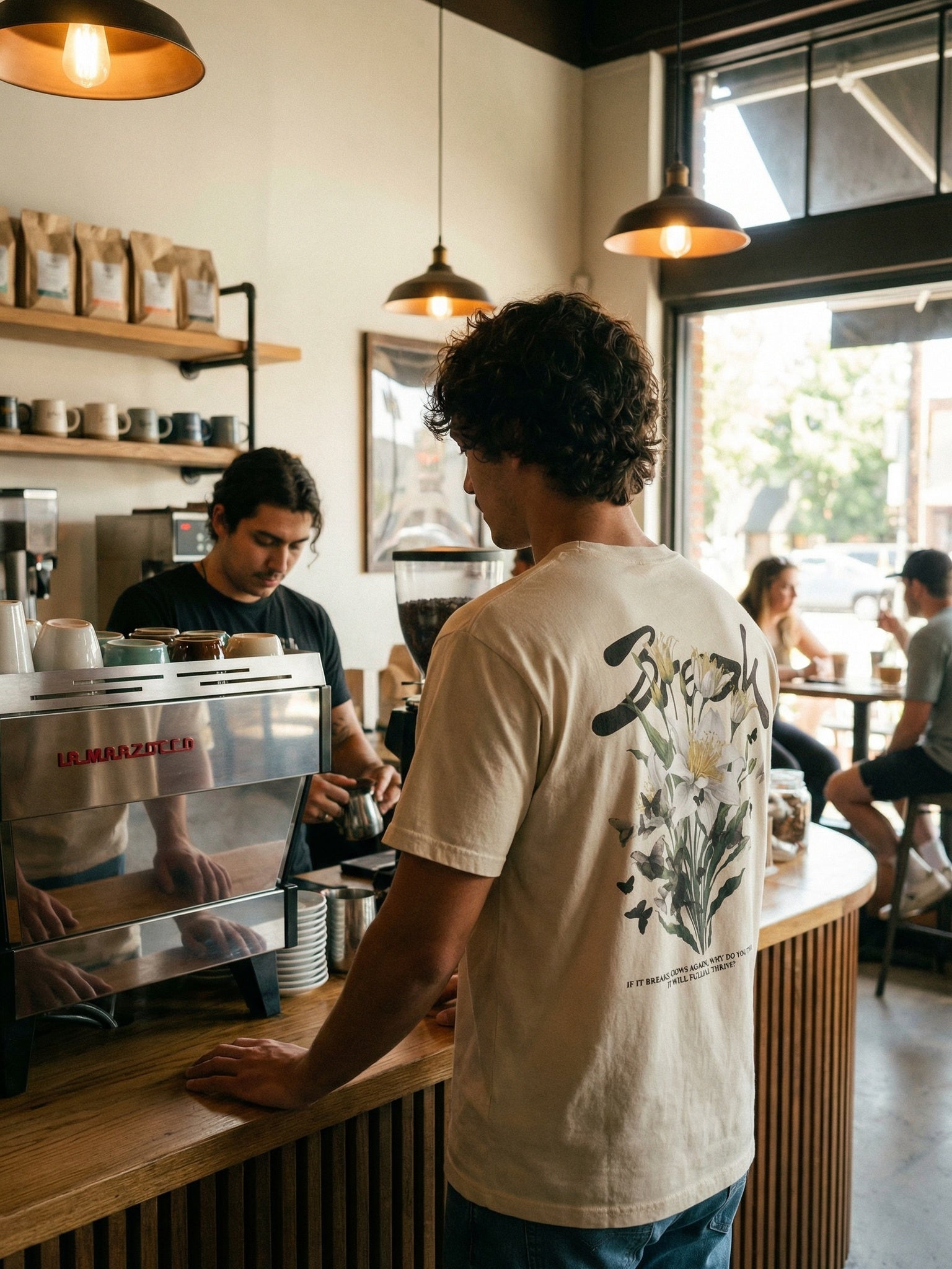 CTC approved original | pixels:ffec29add1702129f20dfdec9a277613ca6fa8ac5e7341fbd0ae4bac8f7636ea | Break Bread Tee | source:curly_break-bread-tee_coffee-back.jpeg | side:back