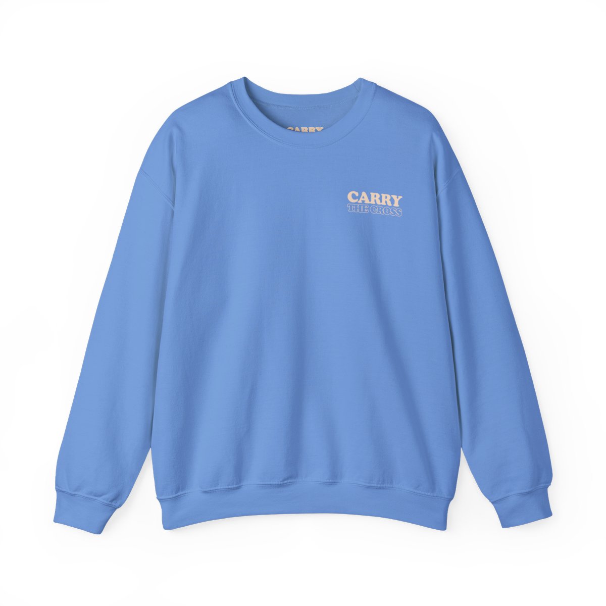 Jesus Wept Crew — Carolina Blue, front