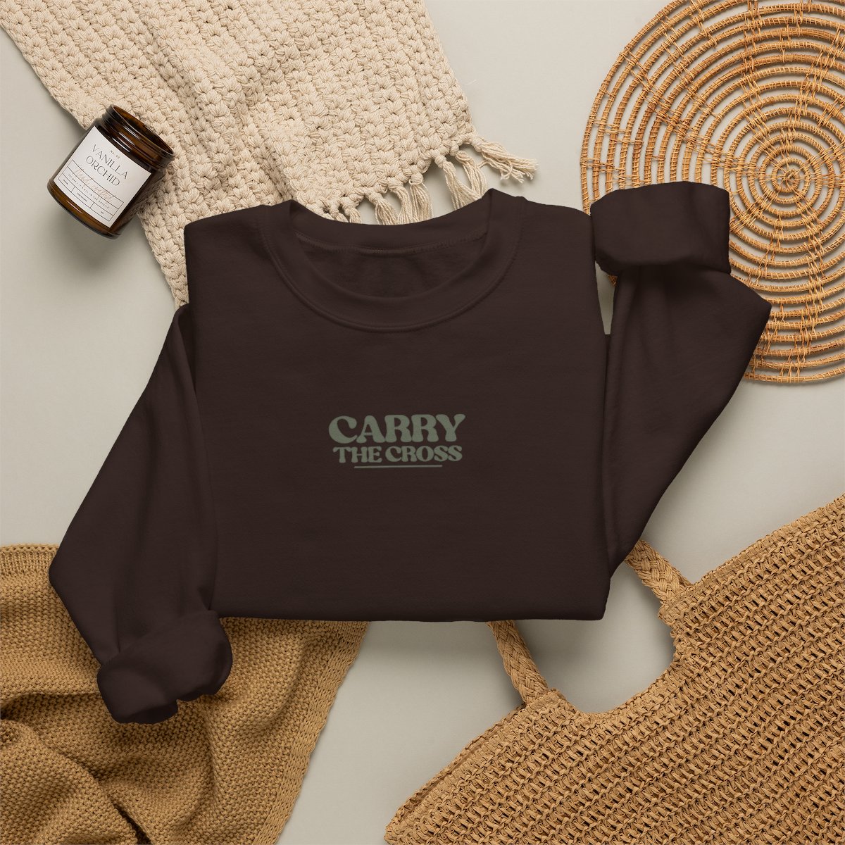 Sow Into Me Crew — Dark Chocolate, folded 2